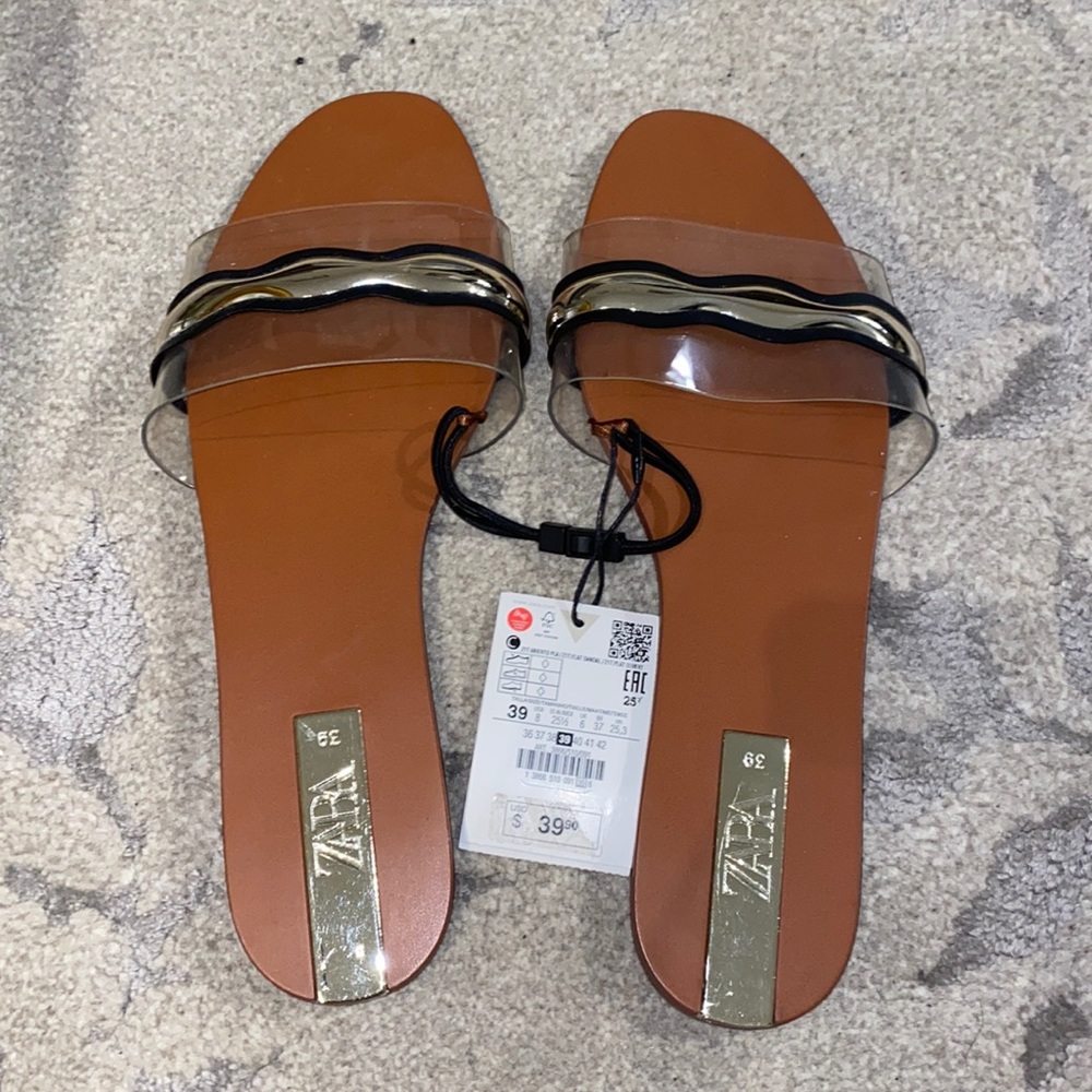 Brand new with tags ZARA sandals. Size 8 US or 39 EU. True to size.